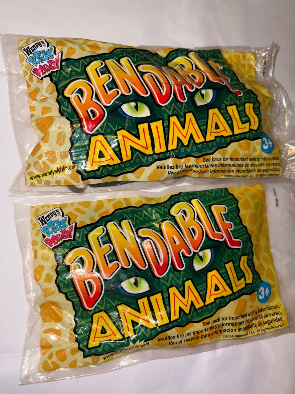 Vintage Wendy’s Bendables Animal Set Includes Giraffe and Bat